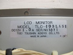 LCD Monitor TLC-103LAS1 Screen Panel LAS1 TOEI TSUSHIN KOGYO PCB PWA MII MIIC