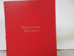 Personal Record: A Lifetime Memoir 8″ Leather Journal Graphic Image