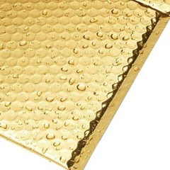10 #2 Glamour Metallic Gold Poly Bubble Shipping Mailers Envelopes Bags 8.5×12