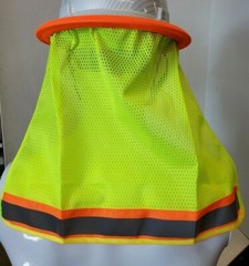 2 PC. FX SAFETY HARD HAT NECK SHIELD HELMET SUN SHADE HI VIS REFLECTIVE STRIPE