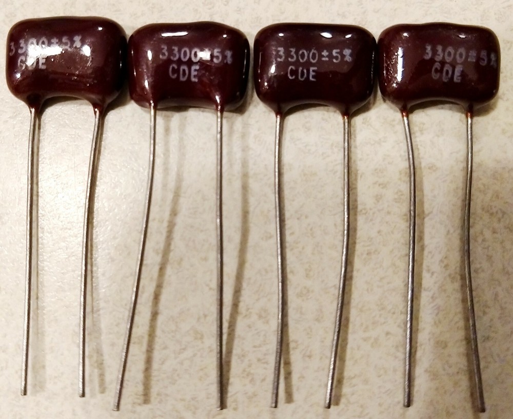 4-PCS Silver Mica Capacitors 500V MANY VALUES TO CHOOSE FROM !!