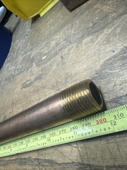 1/2″ NPT x 12″ Threaded Brass Pipe Nipple TBE MNPT 1/2″ X 1/2″ 1J3975-D10