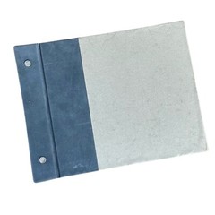 Vintage Unused Blank Book Blue Gray Paper Brads Binding 11.25 x 8.75 in