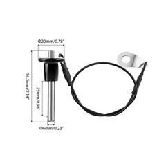 304 Stainless Steel Quick Release Pin 0.24 Inch(6mm) Diameter Ball Locking Pi…