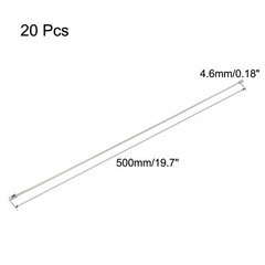 20 Inches Stainless Steel Cable Zip Ties Multi-Purpose Metal Exhaust Wrap 20PACK