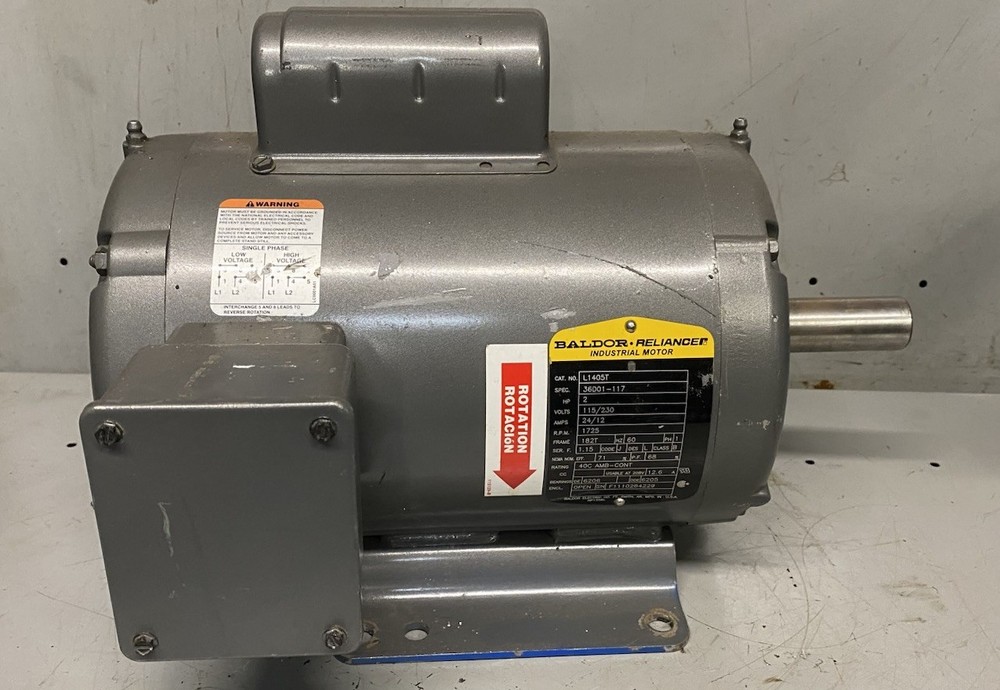 Baldor-Reliance L1405T 2HP Motor /single phase/115/230 volt 1725 RMP