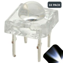 10 x LED 5mm Dome Superflux Cool Clear White Piranha LEDs Car Lights Super Flux