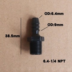 NPT Plastic Male Thread Reducer Connector Barb Hose Pipe Fitting Air Fuel Water