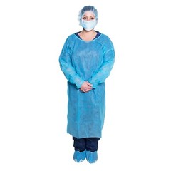 Dukal 301BL Disposable Isolation Gown Fluid Resistant Blue – 10 PACK