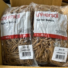 10- Universal 00132 0.04 in. Gauge Size 32 Rubber Bands – Beige (820/Pack) New