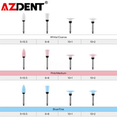 AZDENT Dental Silicone Composite Polishing Burs Kit RA Polisher for Contra Angle
