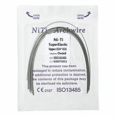 10 Packs Dental Super Elastic Niti Rectangular Arch Wire Ovoid Form 16*16 Upper