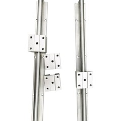 2Pcs SBR12 1500mm Aluminum Cylindrical Guide Linear Slide Rail+4Pcs UU