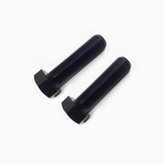 M9 Black 12.9 Steel Hexagon Head Bolts Screws DIN933 Pitch 1.0 / 1.25 / 1.5
