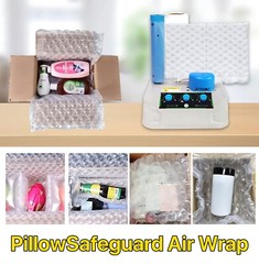 Bubble Protector Wrap 16 x 13 inch, 985 ft Air Cushion Roll Pillow Bags Film