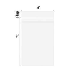 Golden State Art, 100 Pack Clear Bags for Mats, Pictures, 6 x 9,