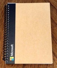 RARE BRAND NEW OFFICIAL MICROSOFT BLACK BINDING NOTE PAD 75 PAGES PAPER JOURNAL