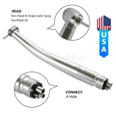 Mini Head Dental High Speed Handpiece One Water Spray Air Turbine M4 4Hole