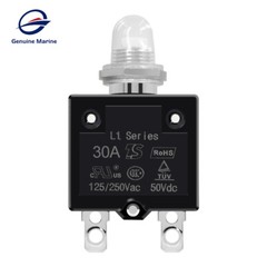 NEW 30 Amp Push Button Thermal Circuit Breaker 12-50V DC 125-250V Volt AC 30A
