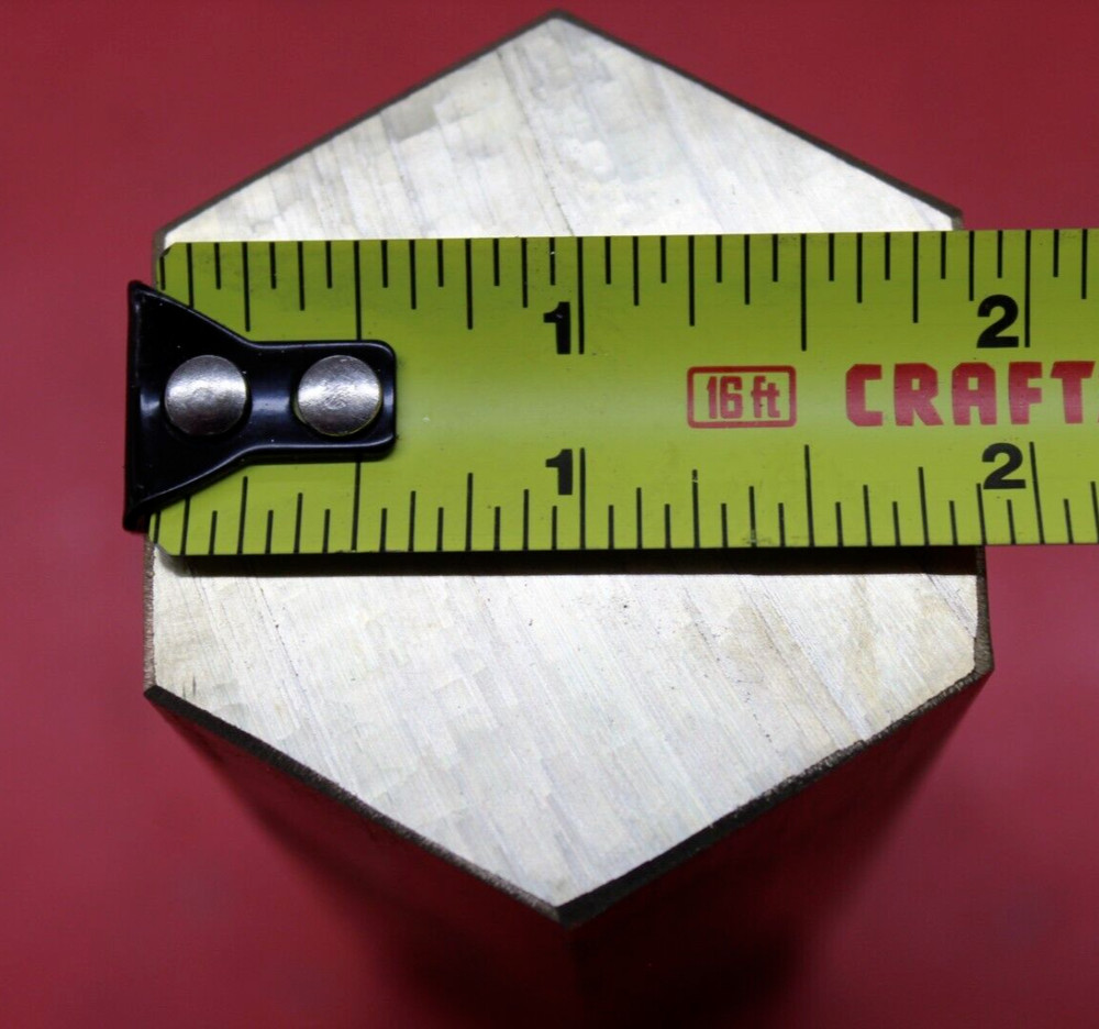 1-7/8″ C360 BRASS HEX BAR 5″ long New Lathe Bar Stock 1.875″ Hex 1/2 Hard