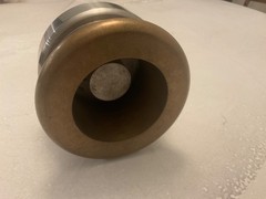 large Bearing Bushing pulley? industrial 5″x3.5″ 9 pounds used as decor