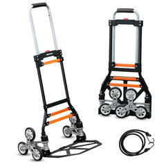 Stair Climbing Cart 280 lbs Heavy-Duty Foldable Dolly with Shopping Bag