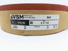 VSM Abrasives 315145 3×132″ 60 Grit Ceramic Abrasive Polyester Cloth Belt QTY 10