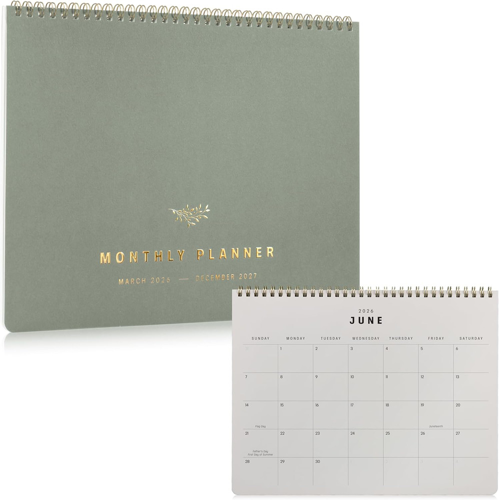 Beautiful 2026-2027 Monthly Planner and Calendar Book – Modern to Do List Notebo