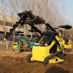 Hydraulic Skid Steer Auger Attachment for Bobcat CAT Kubota Loader Landscaping