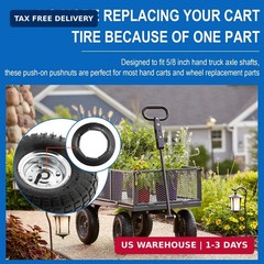 10Pcs Push Nuts for 5/8″ Dolly Wheel Lock Washers Hard-to-Find Spring Steel | Pu