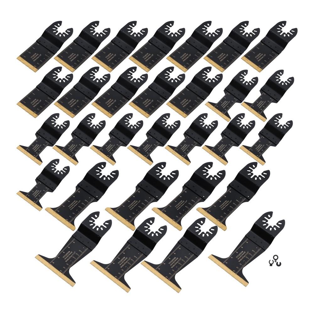 Multi Tool Blades -30Pcs Oscillating Tool Blades for Metal Wood Plastic Titanium