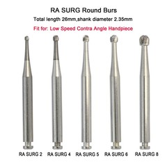 WAVE Dental Carbide Latch Burs Long Round Ball RA SURG Bur Contra Angle 22/26mm