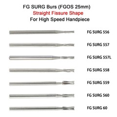 Wave Dental FGOS Surgical Burs Long Carbide Burr 25mm FG SURG 557 702 Round 4 6
