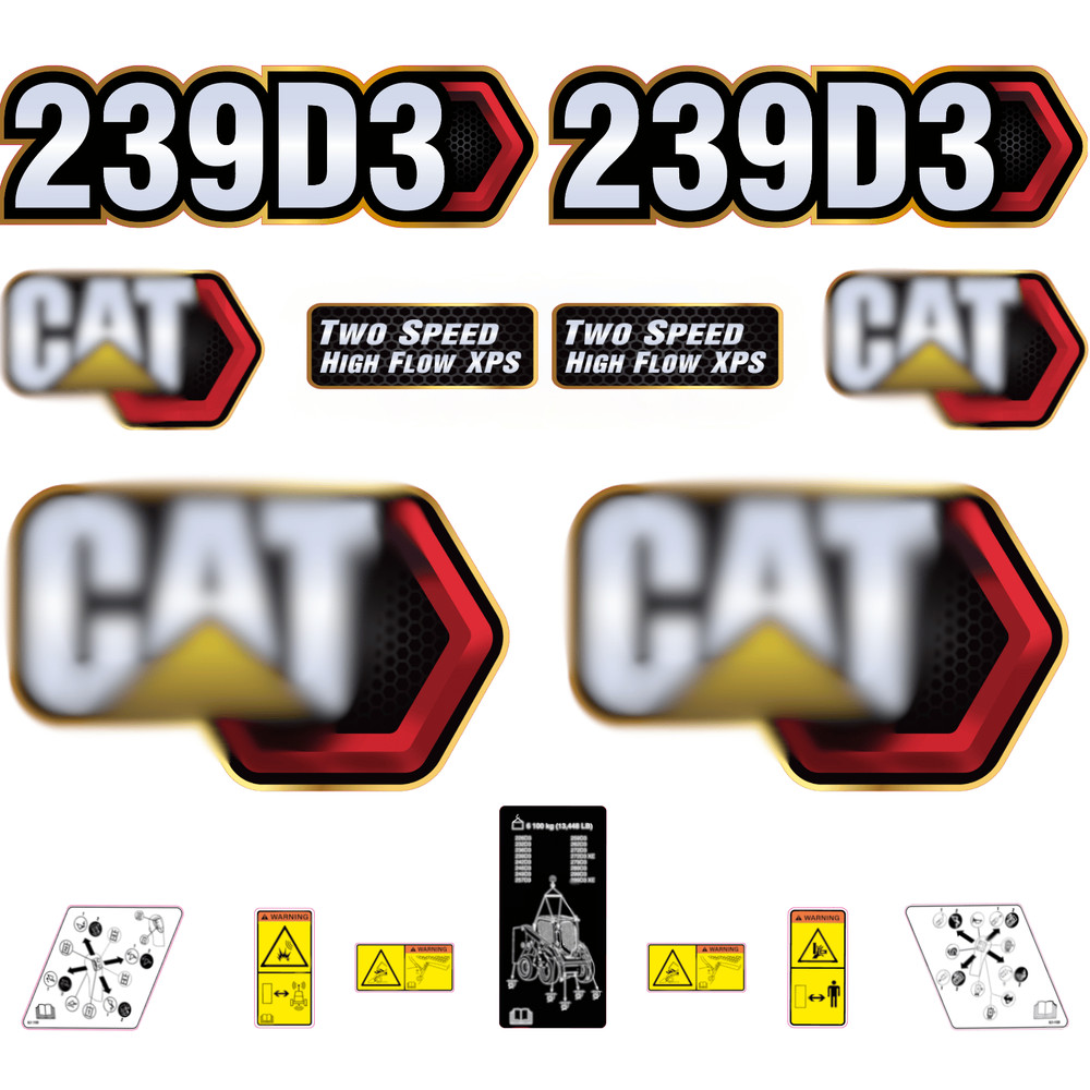 Compatible with 239D3 Decal Kit Skid Steer Stickers – Free Shipping – 3M Vinyl