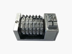 Numbering Machine 5/32″ 6 Digits Forward Gothic (Steel) 3 Drop Zeros Windmill