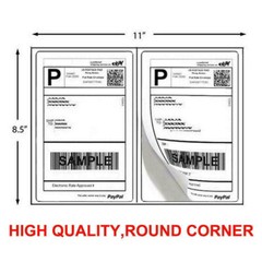 8.5″x5.5″ Shipping Labels Rounded Corner Self Adhesive 2 Per Sheet Laser/Inkjet
