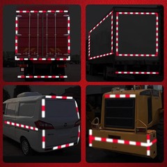 200ft DOT-C2 Red White Reflective Tape 2″ Inch High Vis Safety Reflector Trailer