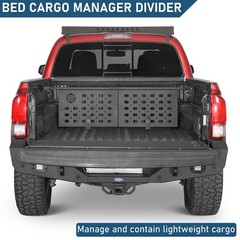 Truck Bed Divider MOLLE Panel Adjustable Quick-Lock 05-23 Tacoma No-Drill