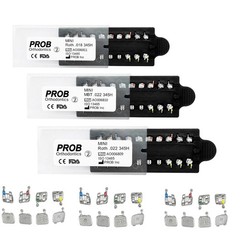 5PKS PROB Dental Orthodontic Metal Brackets Monoblock MIM MBT/ROTH 022/018 345H