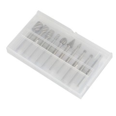 10pcs Tungsten Carbide Burrs Rotary Burr Set 1/4″ Head 1/8 Shank Die Grinder Bit