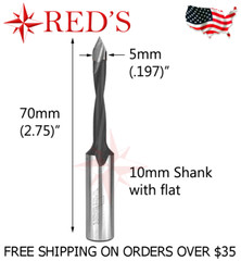 5mm X 70mm Right Carbide Line Boring Pointed drill bit blum hinge CNC router