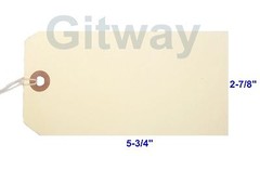 1000- 5 3/4″ x 2 7/8″ Size 7 Manila Inventory Shipping Hang Tags with String