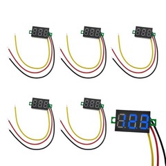 5 PCS Mini Digital Voltage Meter DC 0-30V LED Display Voltmeter