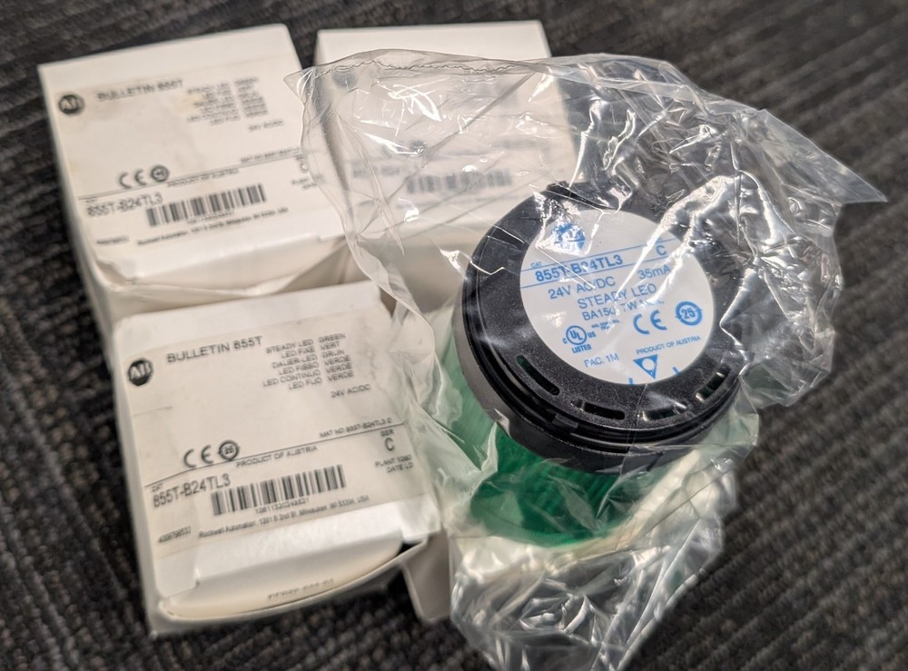 Allen-Bradley 855T-B24TL3 Bulletin 855T Steady LED Stack Light Green 24V AC/DC N