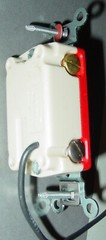 Hubbell 1223-PL 3-Way Red Pilot Light Handle 20A 120V Toggle Switch Vtg. USA NOS