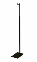 Single Costumer Clothing Display Stand Black Valet 72″ Garment Rack Adjustable