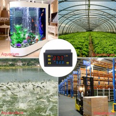 High Precision Digital Temperature Thermostat Controller Red Blue W3230 AC 110V