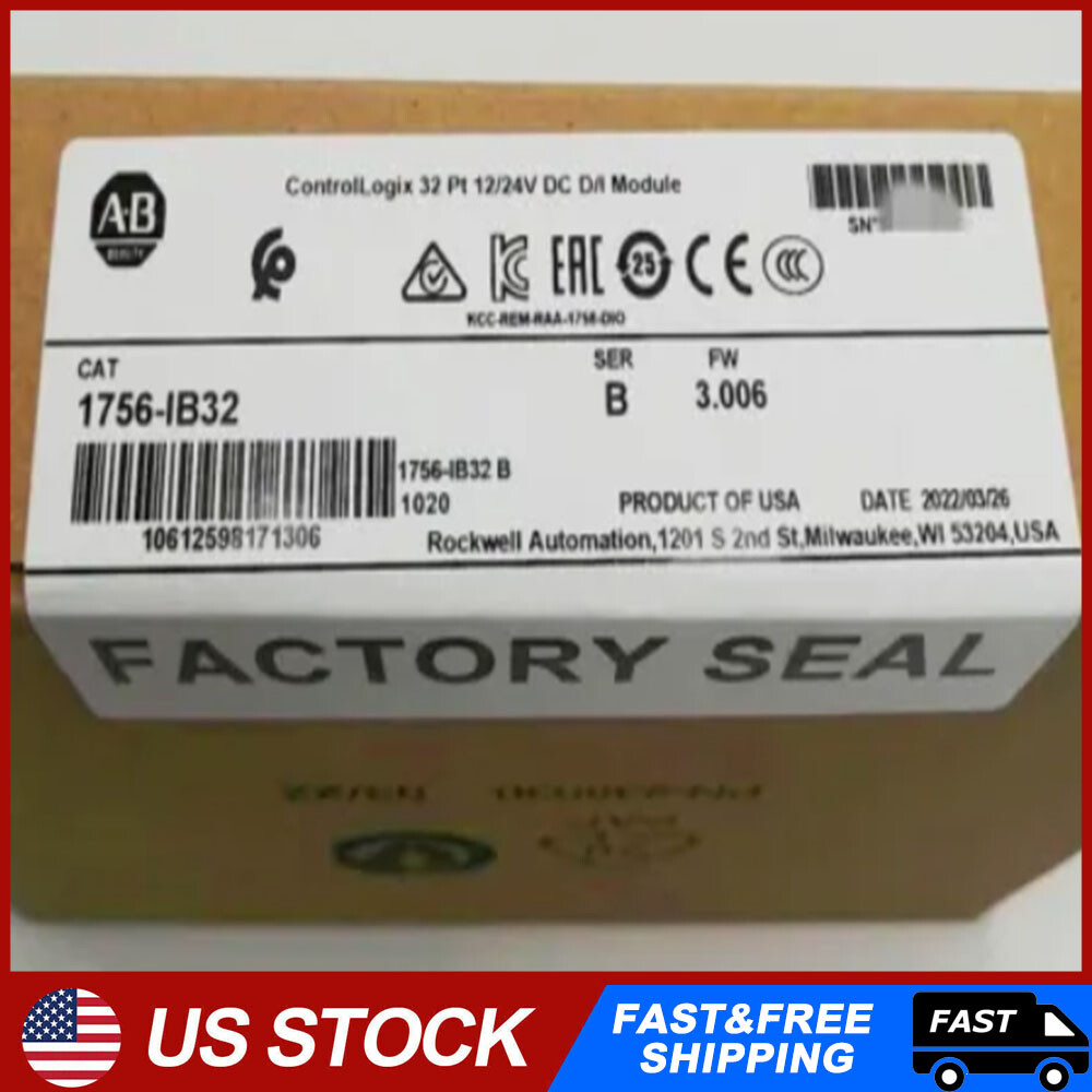New Sealed Allen Bradley 1756-IB32 AB SER B CONTROLOGIX 32 PT DC INPUT MODULE US