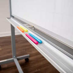 Lean Board 72 In. X 40 In. Mobile Whiteboard Magnetic White (1-Pack)
