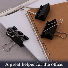 Extra Large Binder Clips 2 Inch, 36 Pack Black Heavy Duty Paper Clamps for Offic